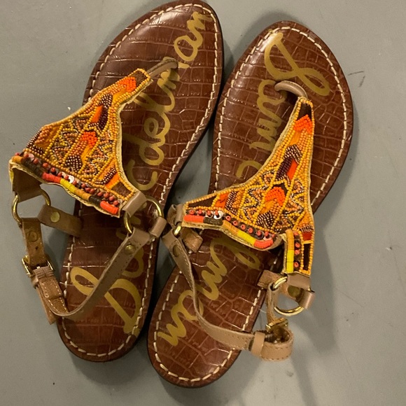 Sam Edelman nwt boho style Greta sandals embroidered design - Picture 5 of 8
